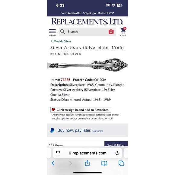 3-Piece Oneida Silver Artistry Silverplate Serving Set - Picture 2 of 5